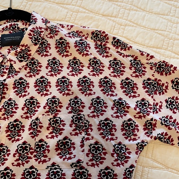 Scotch & Soda print drop shoulder size Medium button shirt - Picture 5 of 7